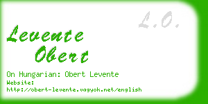 levente obert business card